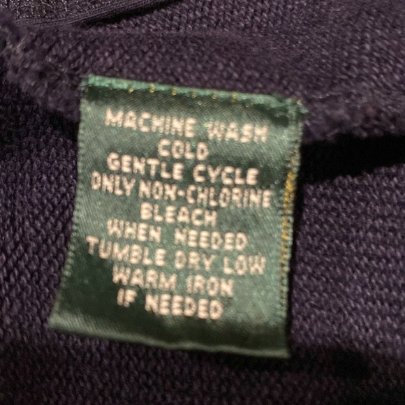 Lauren Ralph Lauren knit zip up jacket Gold details size P/M - Picture 6 of 12